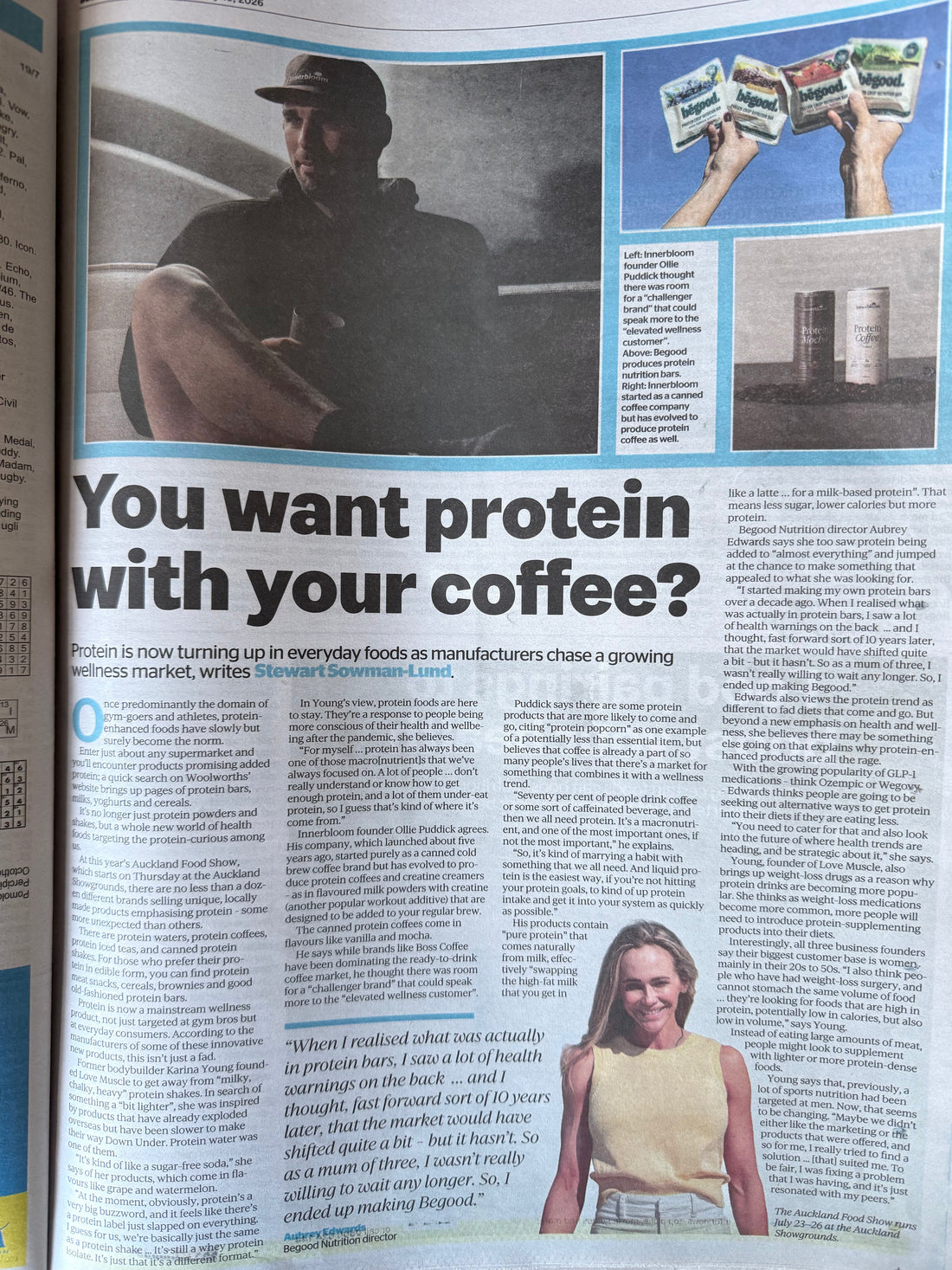 We're in The Post - talking protein, provenance, and why we started bēgood. Nutrition