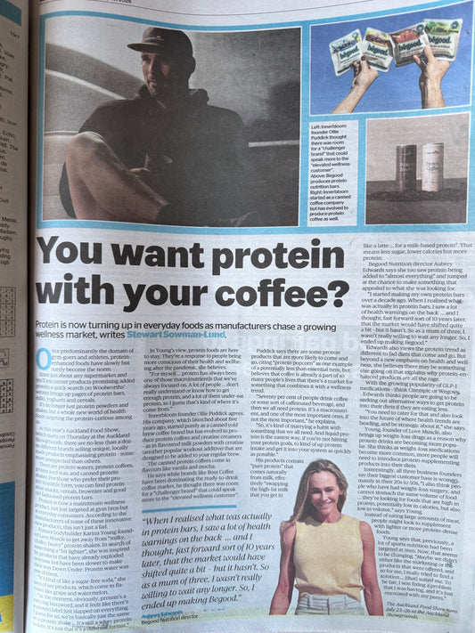 We're in The Post - talking protein, provenance, and why we started bēgood. Nutrition