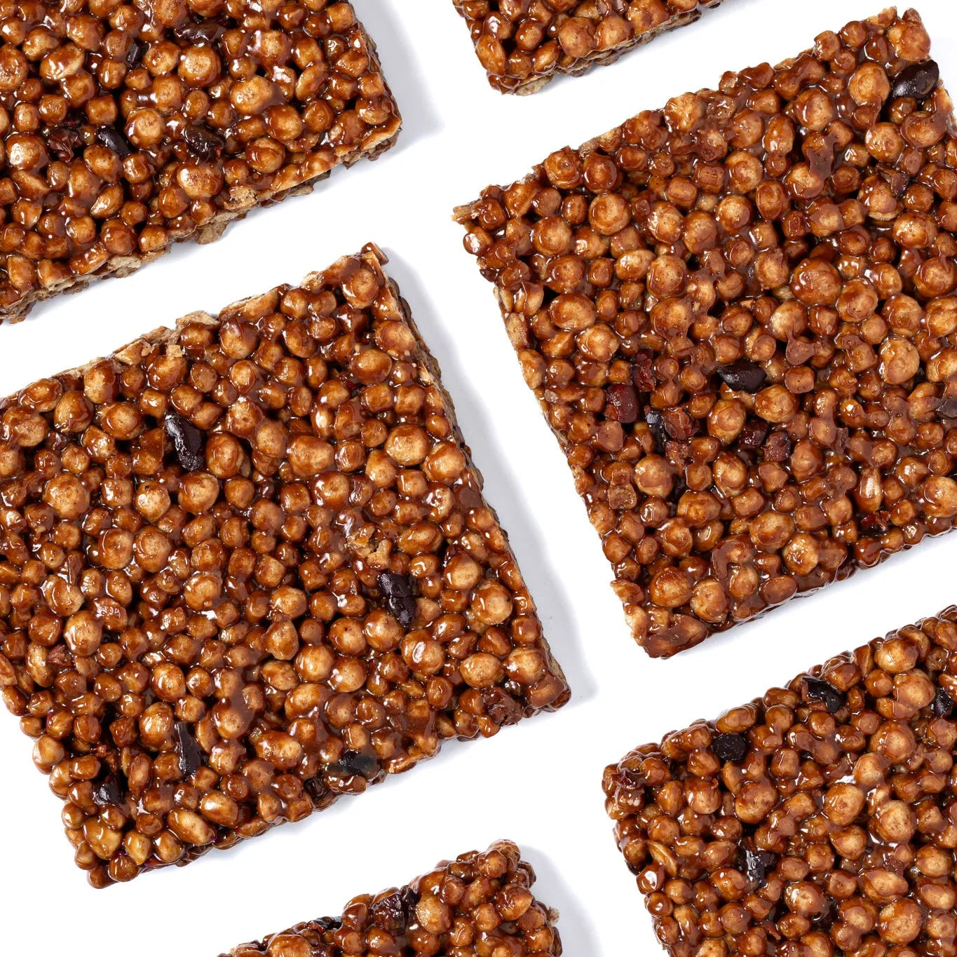 Square begood nutrition bars with a white background