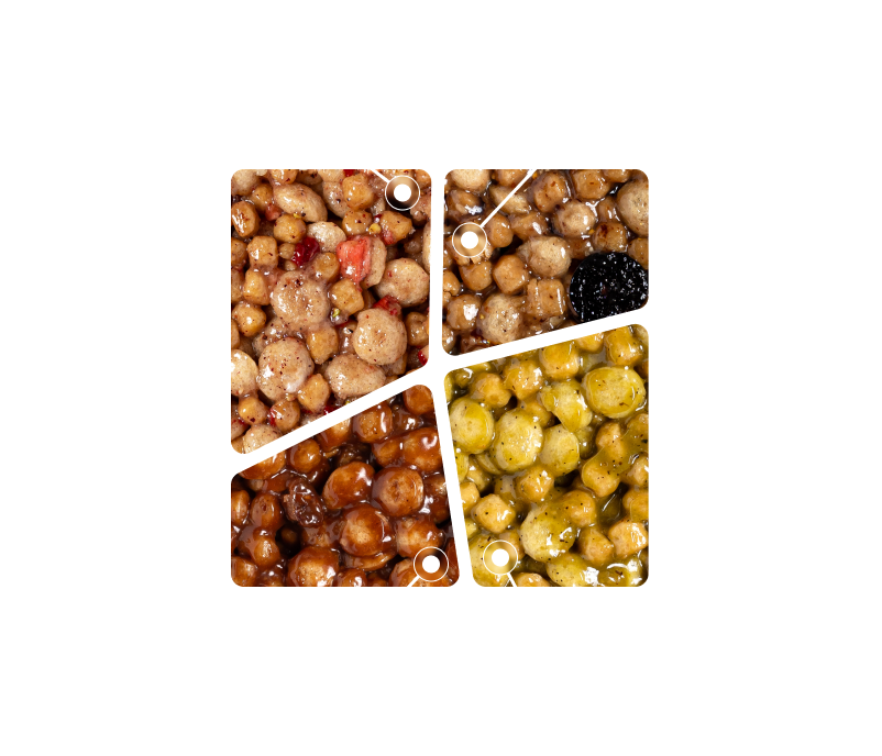 Begood close-up callouts of product texture