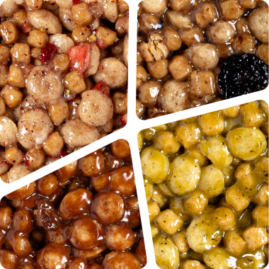 Begood close-up callouts of product texture